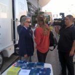 Controlli oculistici gratuiti a bordo di una Unità mobile oftalmica della IAPB Italia onlus presso lo stand della Regione Puglia (Bari, 19-20 settembre 2015)