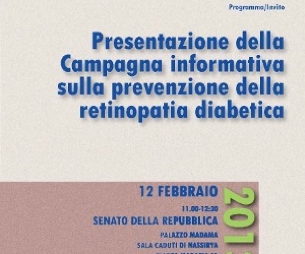 Retinopatia diabetica: campagna di presentazione, locandina